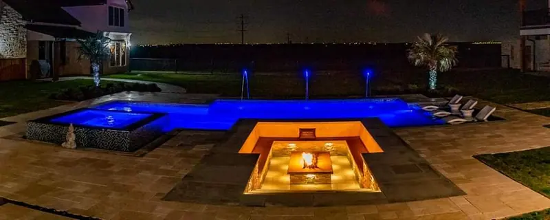Parker County Custom Pool: a Parker County outdoor living project by 6th Ave Homes in Fort Worth